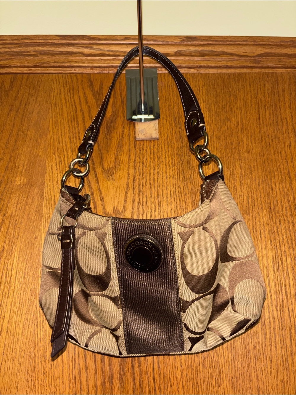 Vintage Coach Signature Demi  Bag with Crossover Strap Y2K